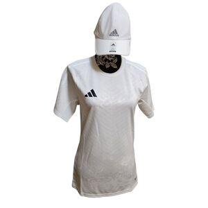 Adidas AeroReady Campeon 23 Jersey & White Baseball Cap Set